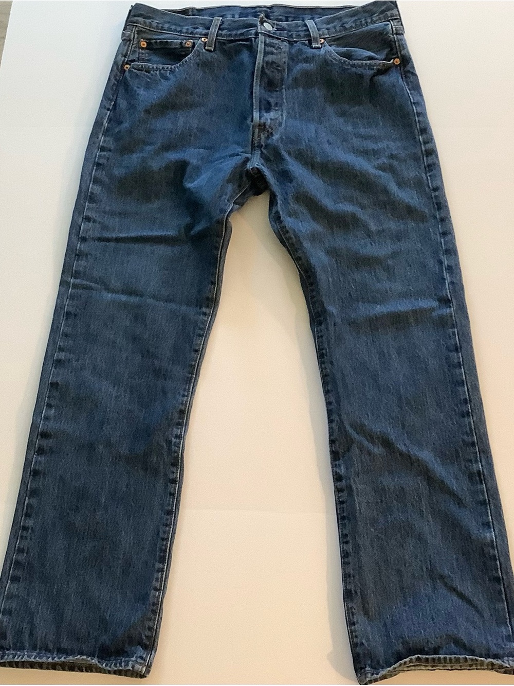 Levi's Original Fit Dark Stonewash Blue Men's Straight Jeans- NOT VTG